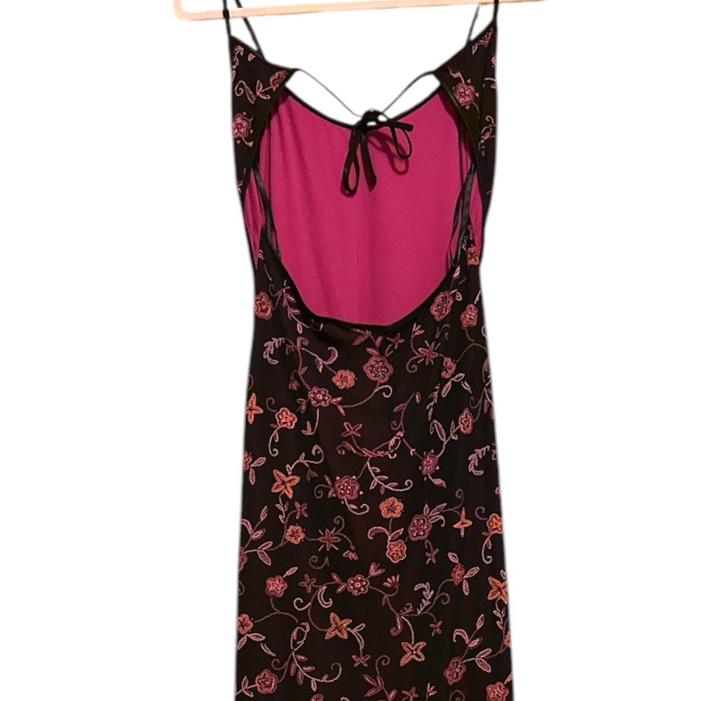 VTG Y2K Currants Babydoll Fairy Dress All Over Floral Print Whimsigoth Backless - Picture 5 of 6